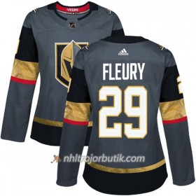 Dame Ishockey Vegas Golden Knights Tröja Marc-Andre Fleury 29 Adidas 2017-2018 Grå Authentic